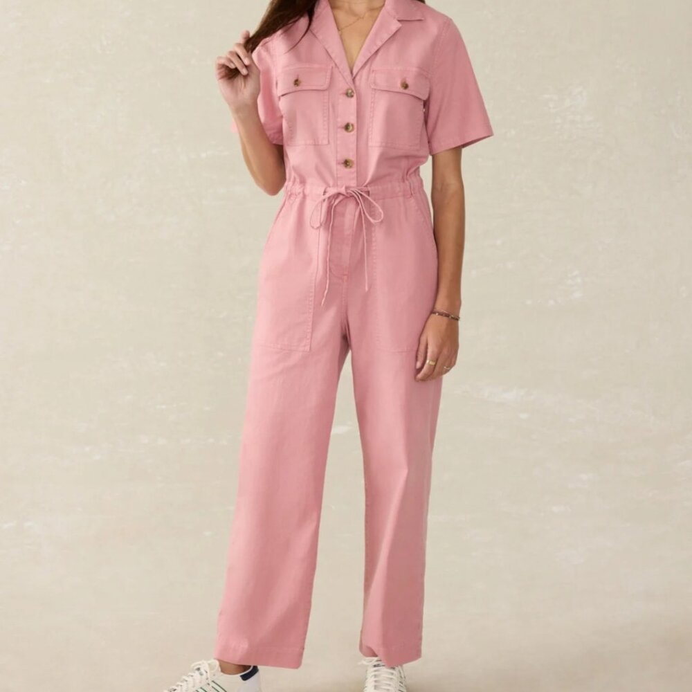 NWOT Faherty Utility Twill Jumpsuit.